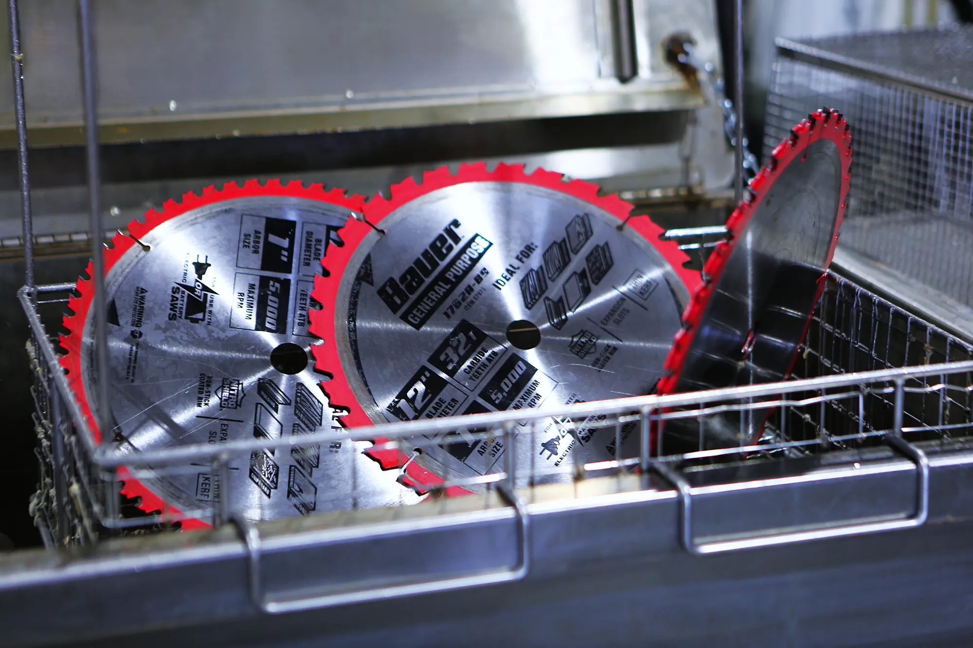 Carbide circular saw blades reconditioned by Byler Industrial Tool