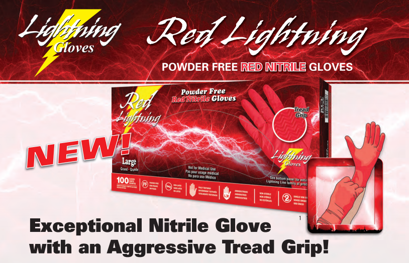Red Lightning Nitrile Gloves - Byler Industrial Tool & Supply